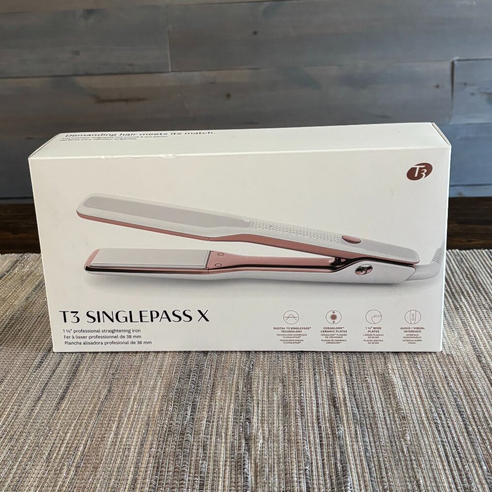 T3 | Singlepass X 1.5" Professional Straightening Iron White Pink